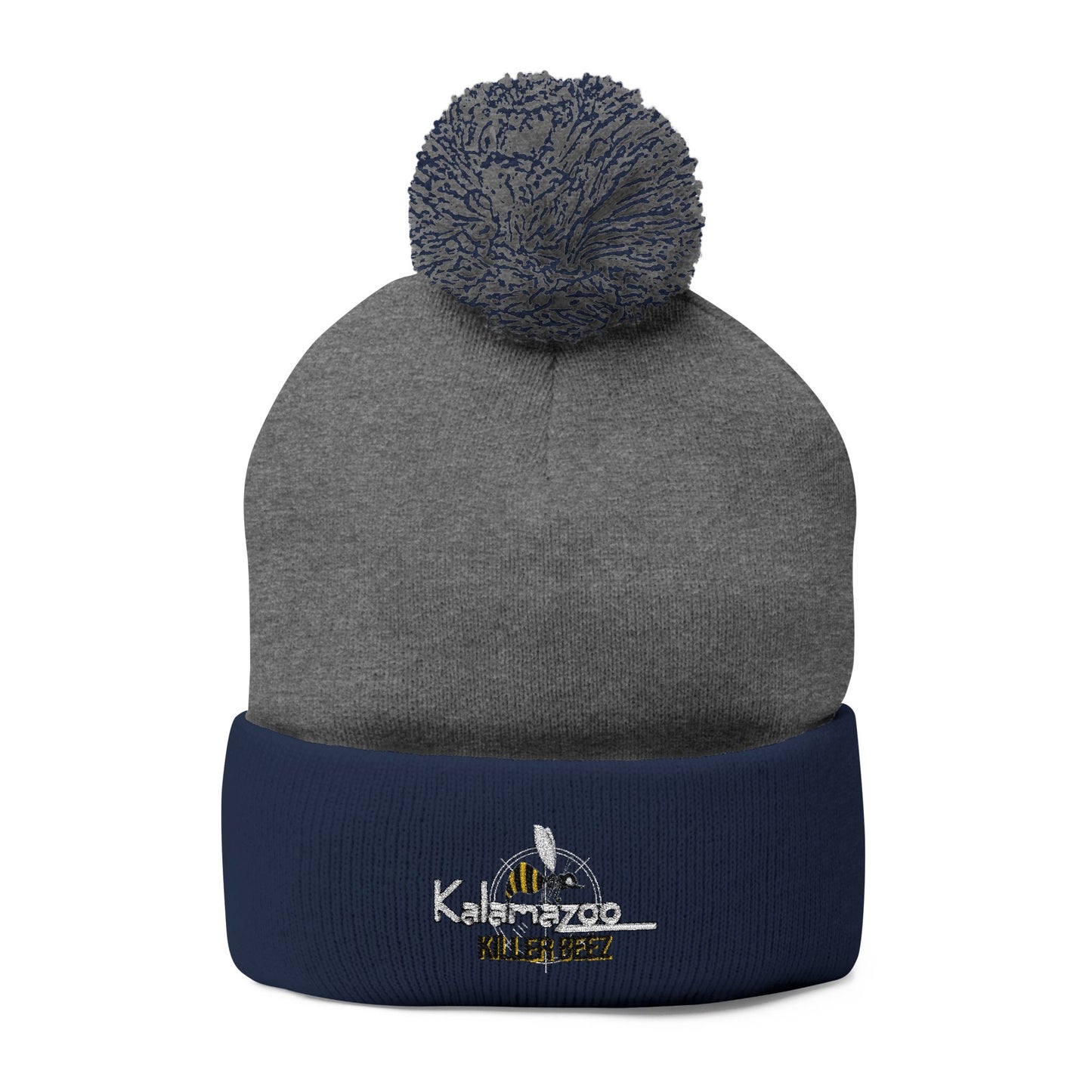 Killer Beez Embroidered Pom-Pom Knit Cap