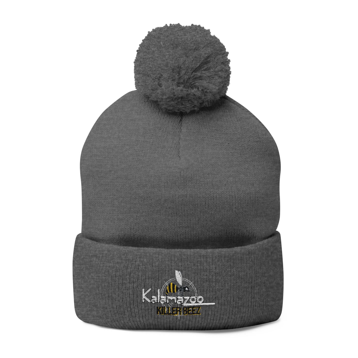 Killer Beez Embroidered Pom-Pom Knit Cap